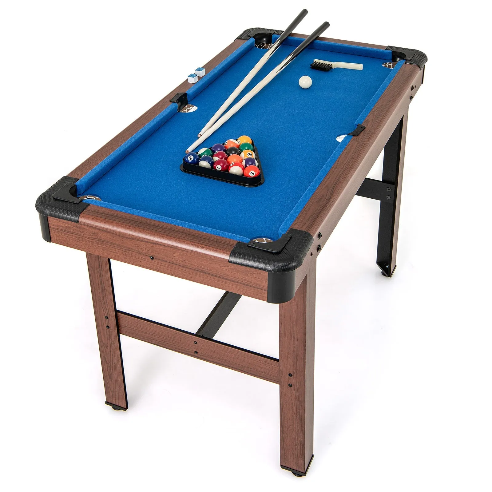 122 cm Wooden Pool Table for Kids and Adults-Blue