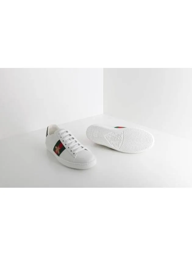 Ace Bee Embroidered Low Top Sneakers White