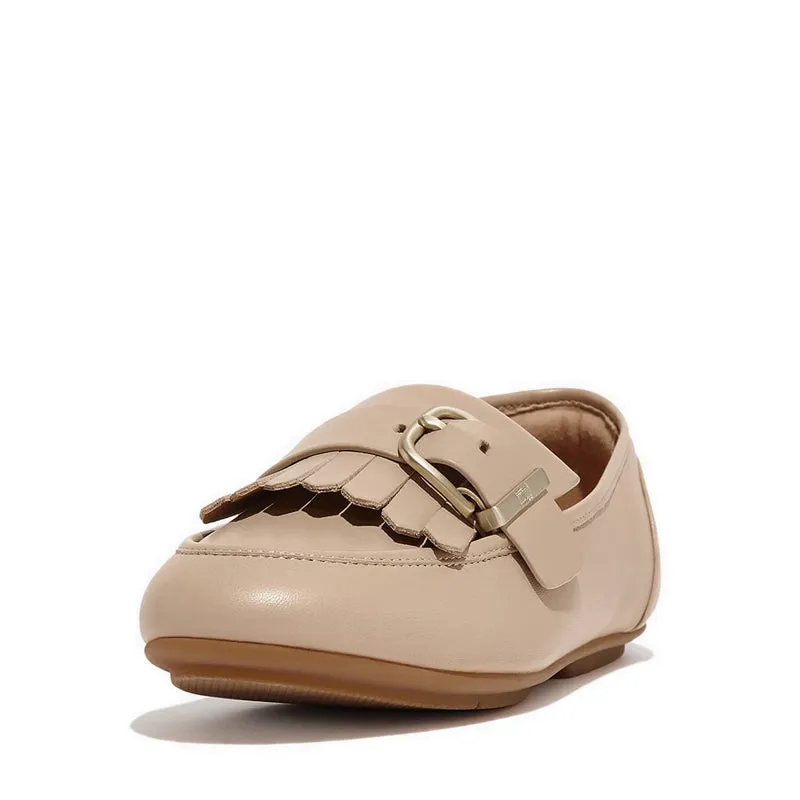 ALLEGRO FRINGE BUCKLED LEATHER LOAFERS