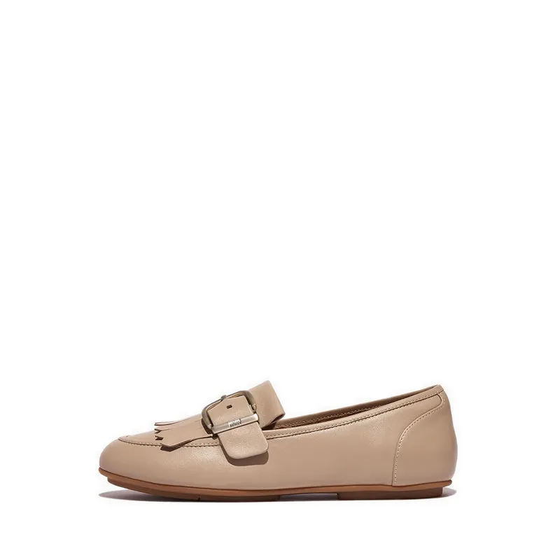 ALLEGRO FRINGE BUCKLED LEATHER LOAFERS