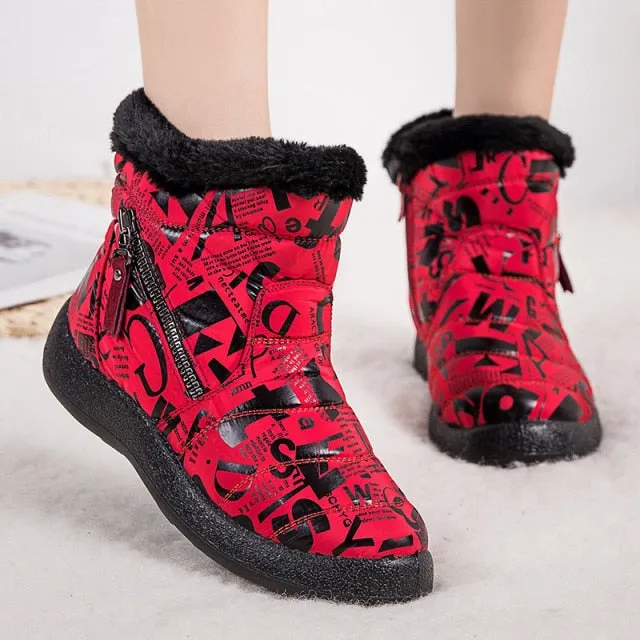 Alphabet Warm Winter Snow Boots