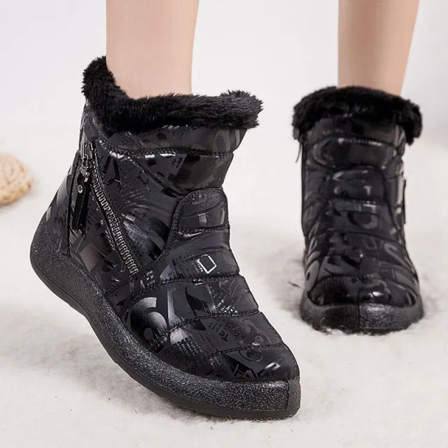 Alphabet Warm Winter Snow Boots