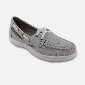 Apex A2210w Petals Sydney Canvas Women's Boat Shoes In Grey