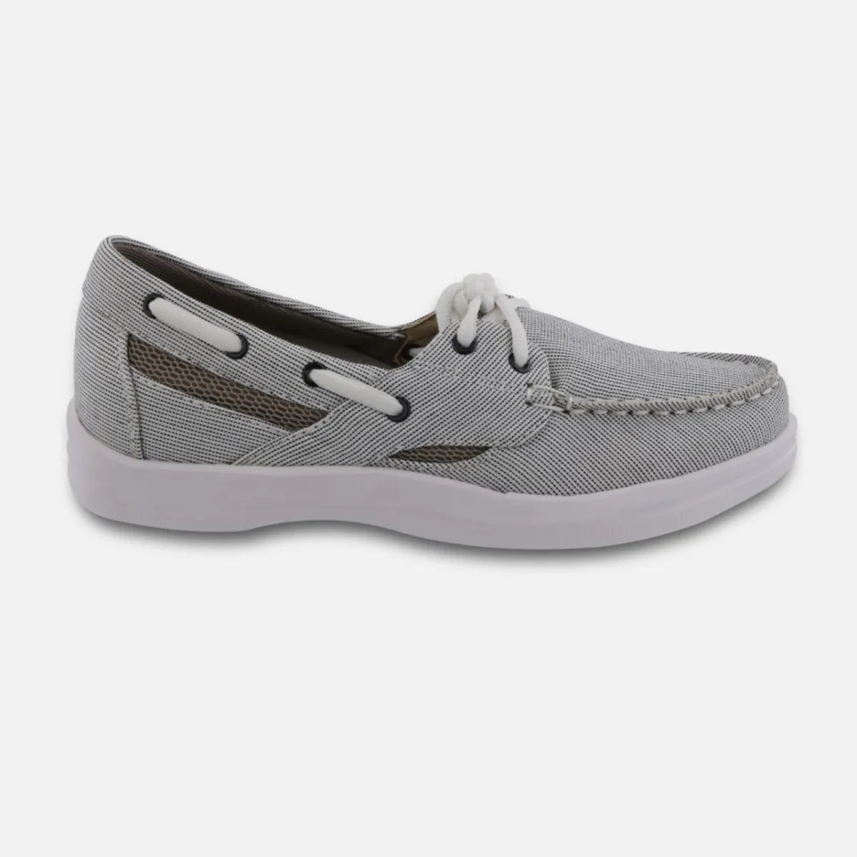 Apex A2210w Petals Sydney Canvas Women's Boat Shoes In Grey