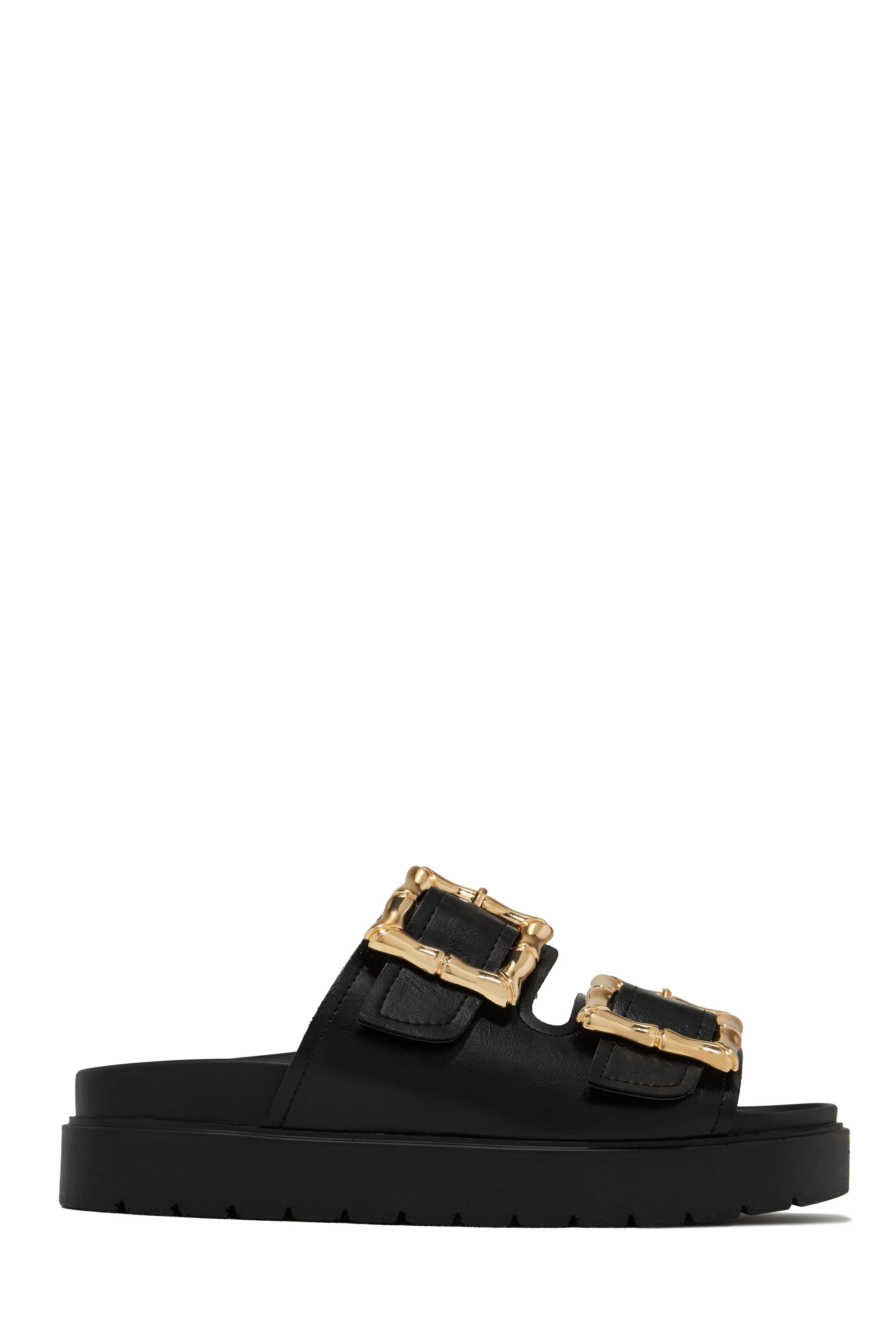 Arani Chunky Slip On Sandals - Black