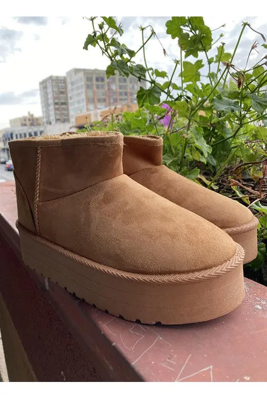 AS SEEN ON WHITNEY RIFE!! The Cloud Platform Bootie in Chestnut