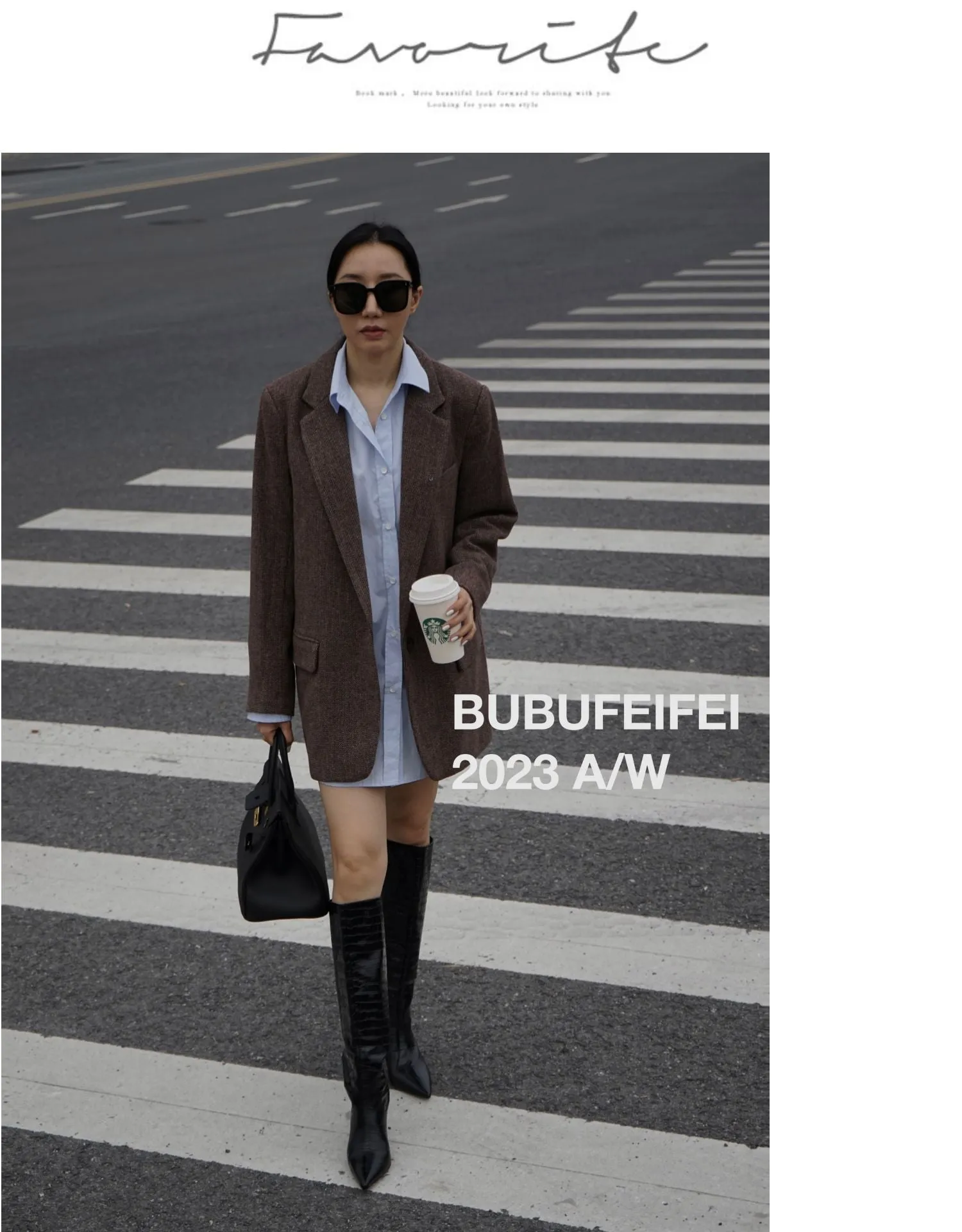 B-FEI niche original designer autumn and winter fashion boots straight boots tall pointed toe high-heeled- Coli