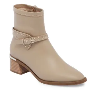 Beige Leather Women's Classic Boot - SCB-B67632