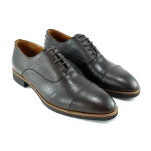 Bern Deerskin Cap-Toe Oxford in Brown by Alan Payne Footwear