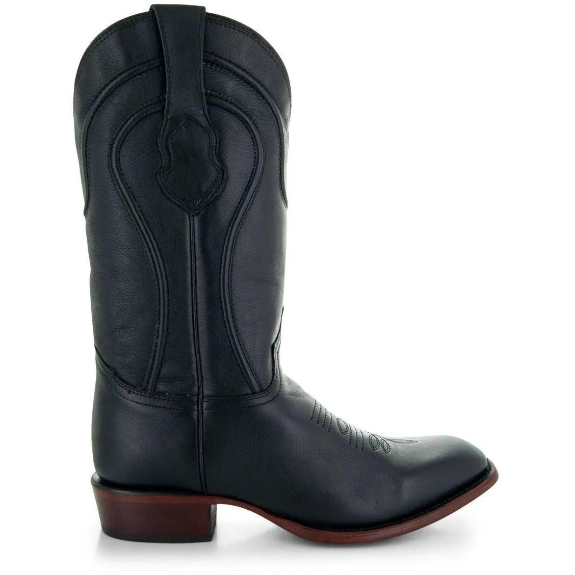 Black Square Toe Cowboy Boots | Men's Square Toe Boots (H9002)