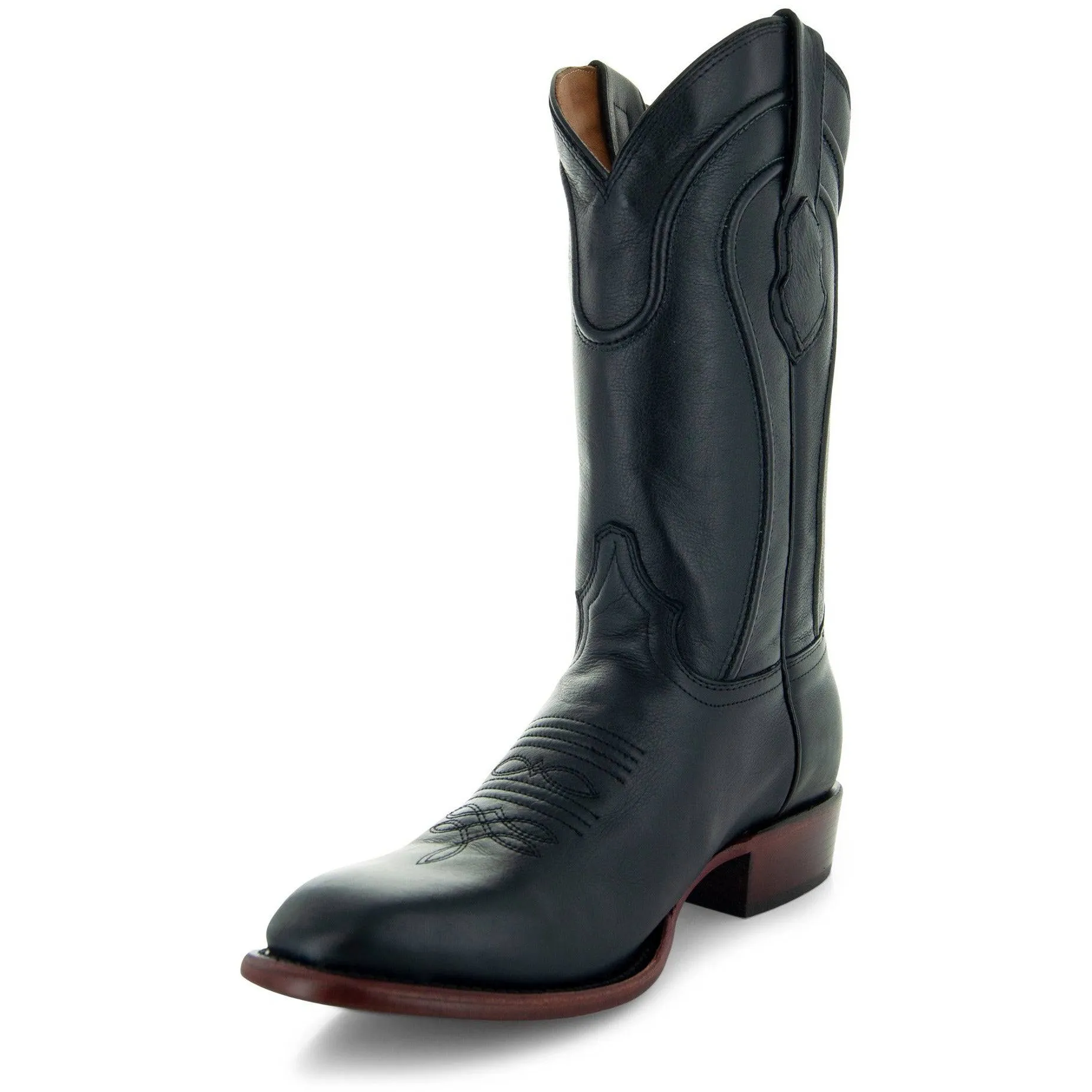 Black Square Toe Cowboy Boots | Men's Square Toe Boots (H9002)