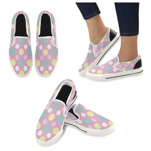 Buy Women's Polka Print Canvas Slip-on Shoes at TFS