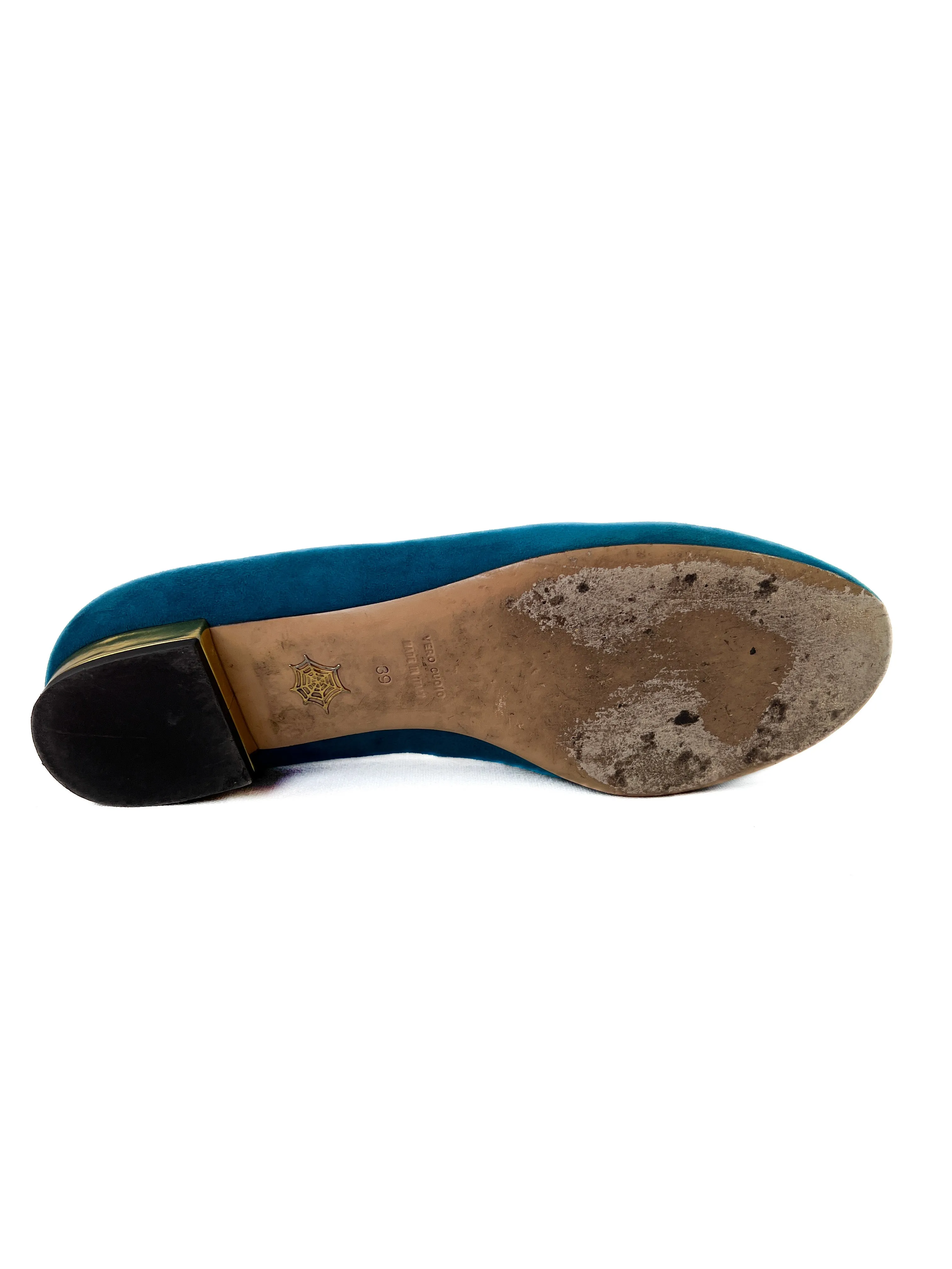 Charlotte Olympia teal birthday Scorpio slipper size 39