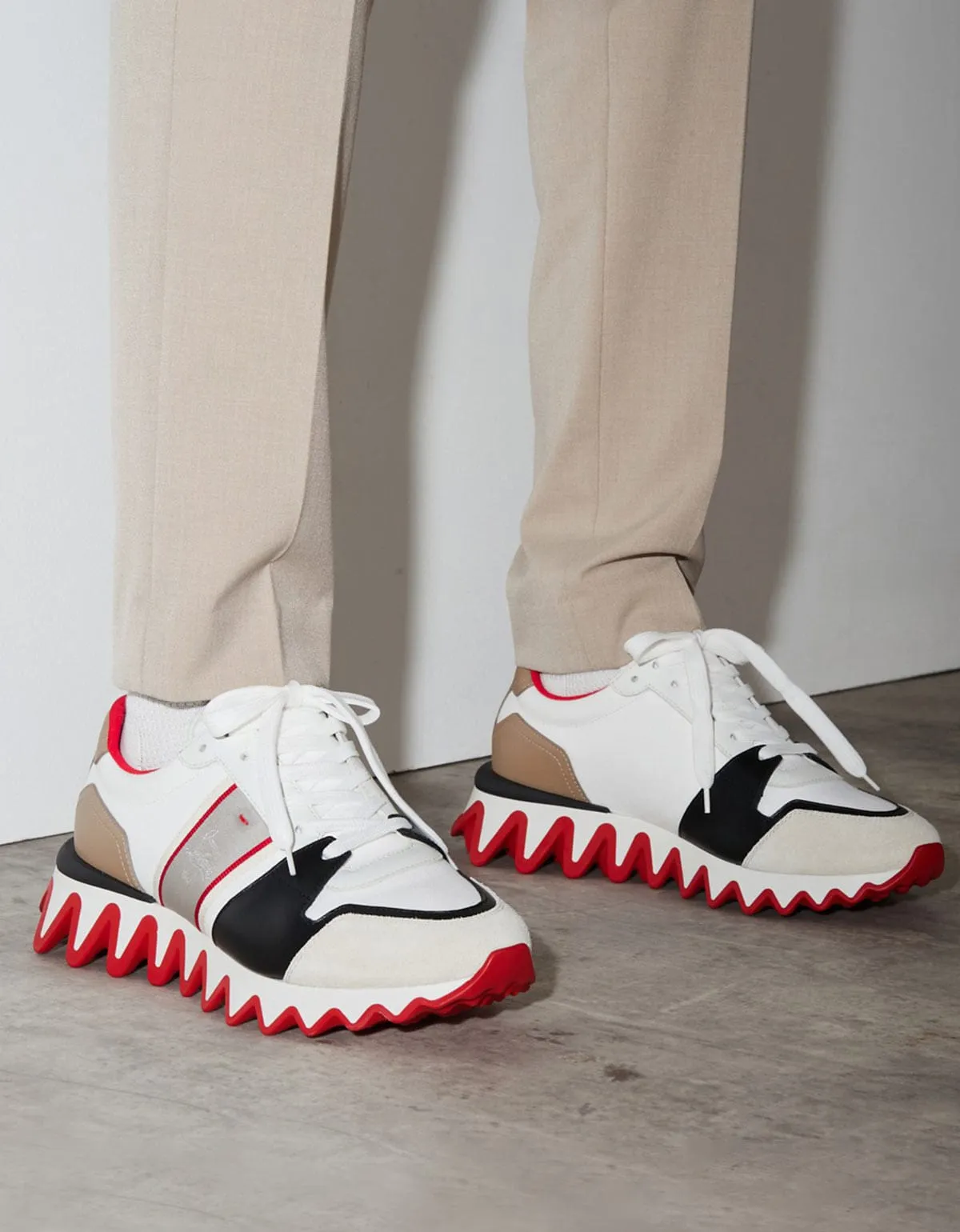 Christian Louboutin Nastroshark White Trainers -