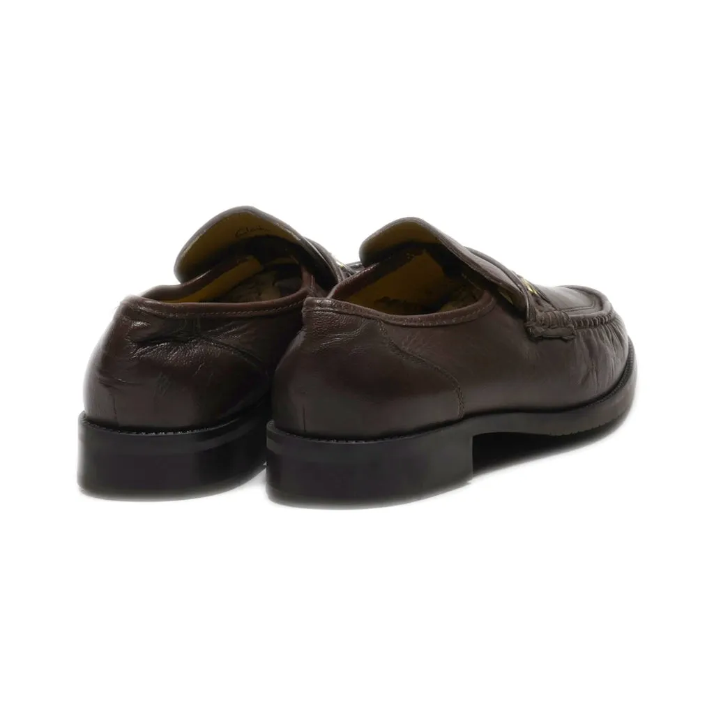 Clarks Loafers Leather Brown Colour For Men