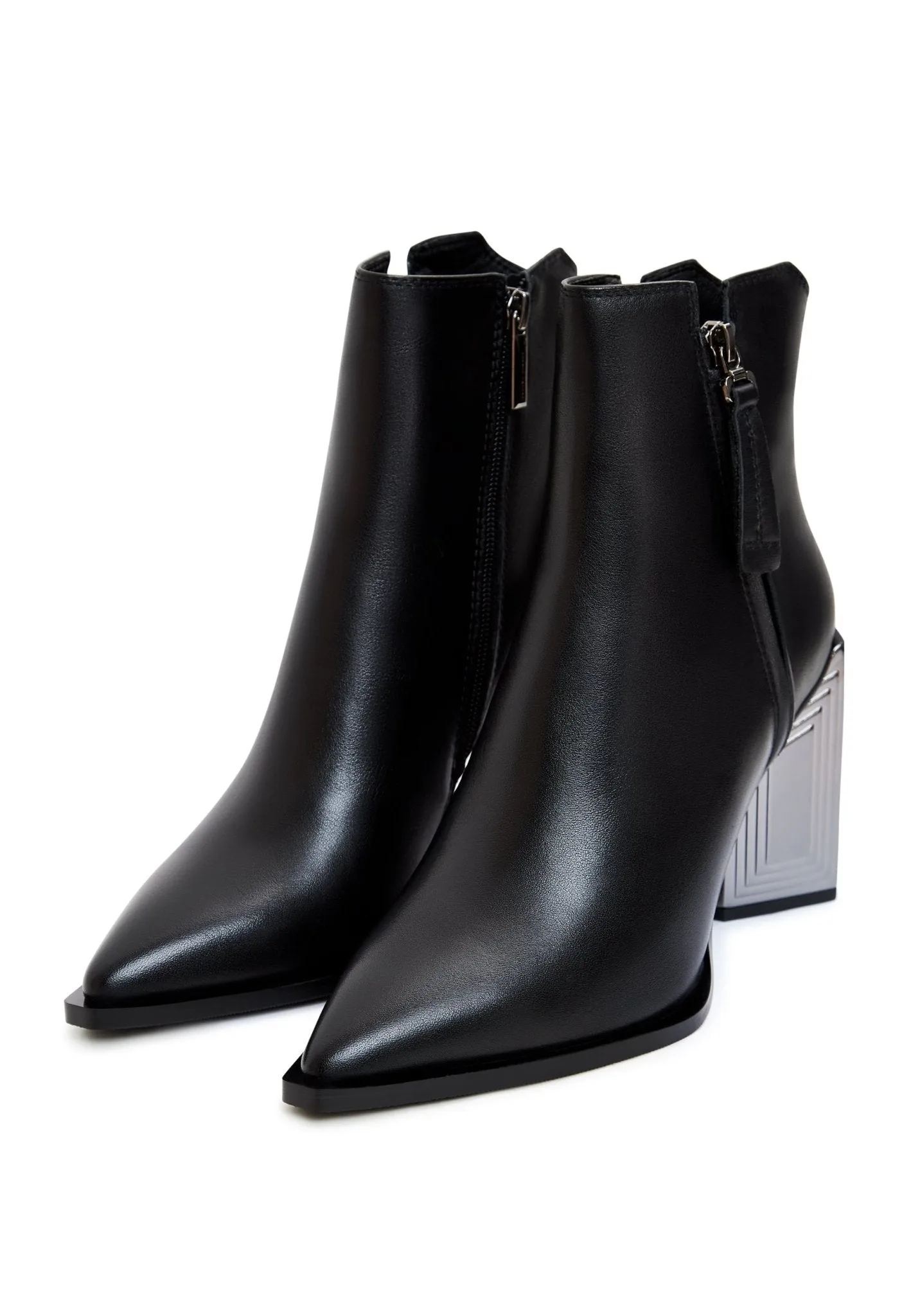 Classic Leather Ankle Boots - Black