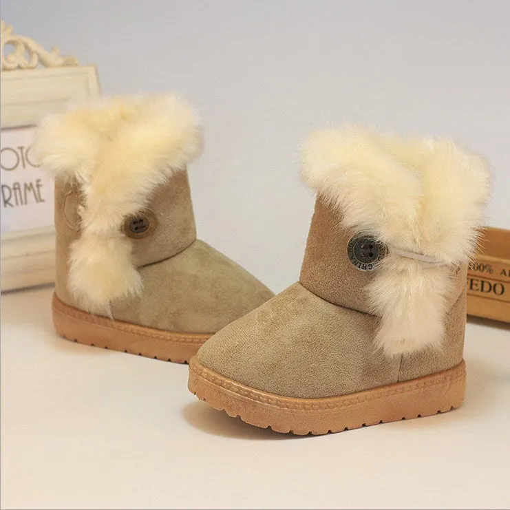 Classic Turned-over Baby Plush Children Boots