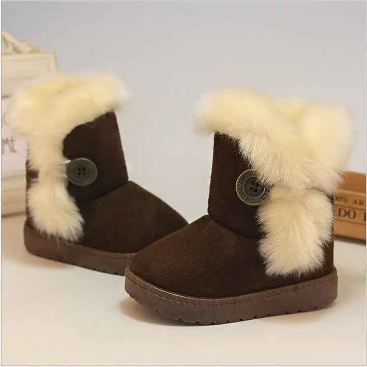 Classic Turned-over Baby Plush Children Boots