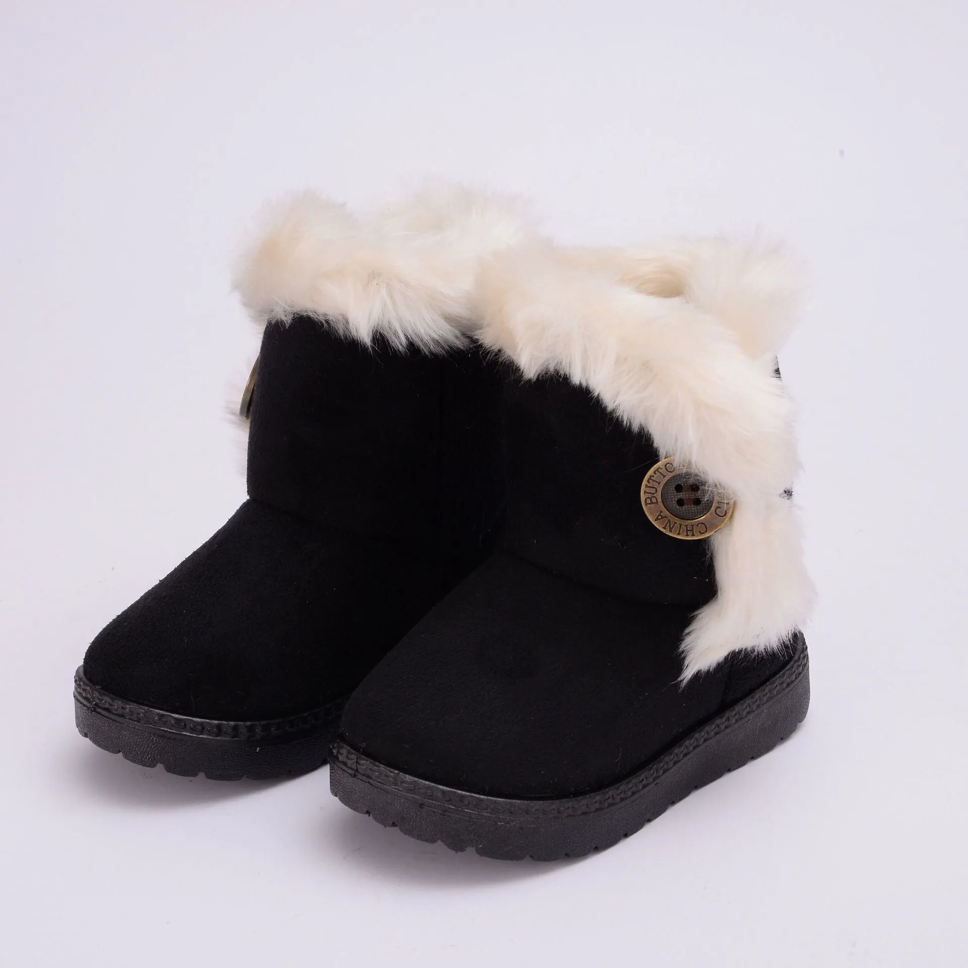 Classic Turned-over Baby Plush Children Boots