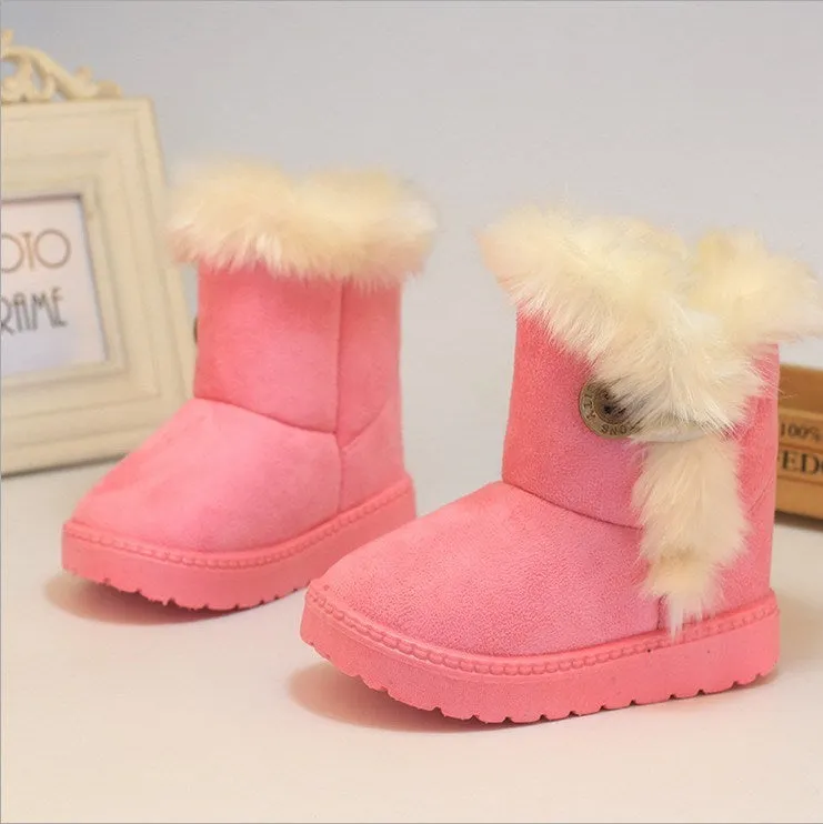 Classic Turned-over Baby Plush Children Boots