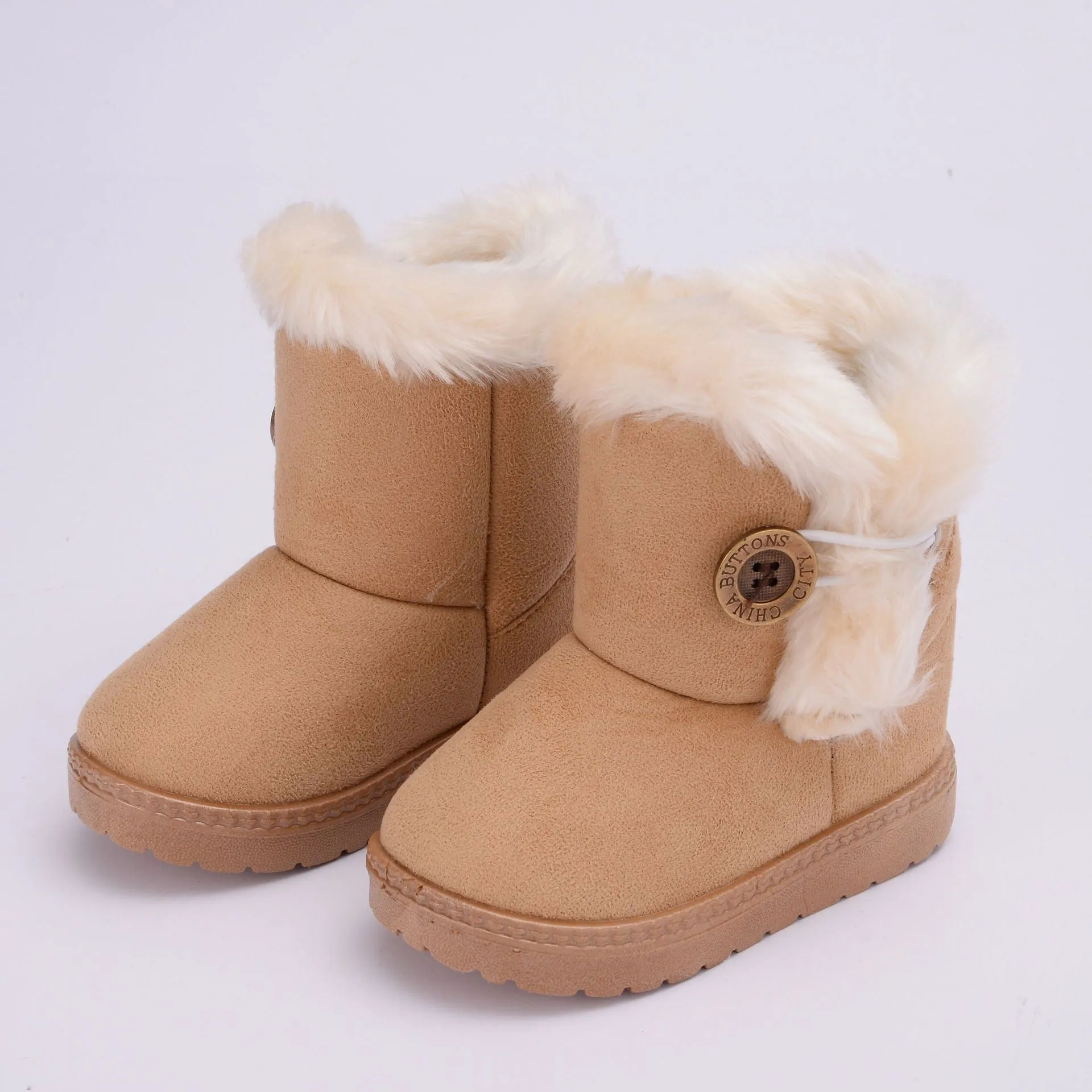 Classic Turned-over Baby Plush Children Boots