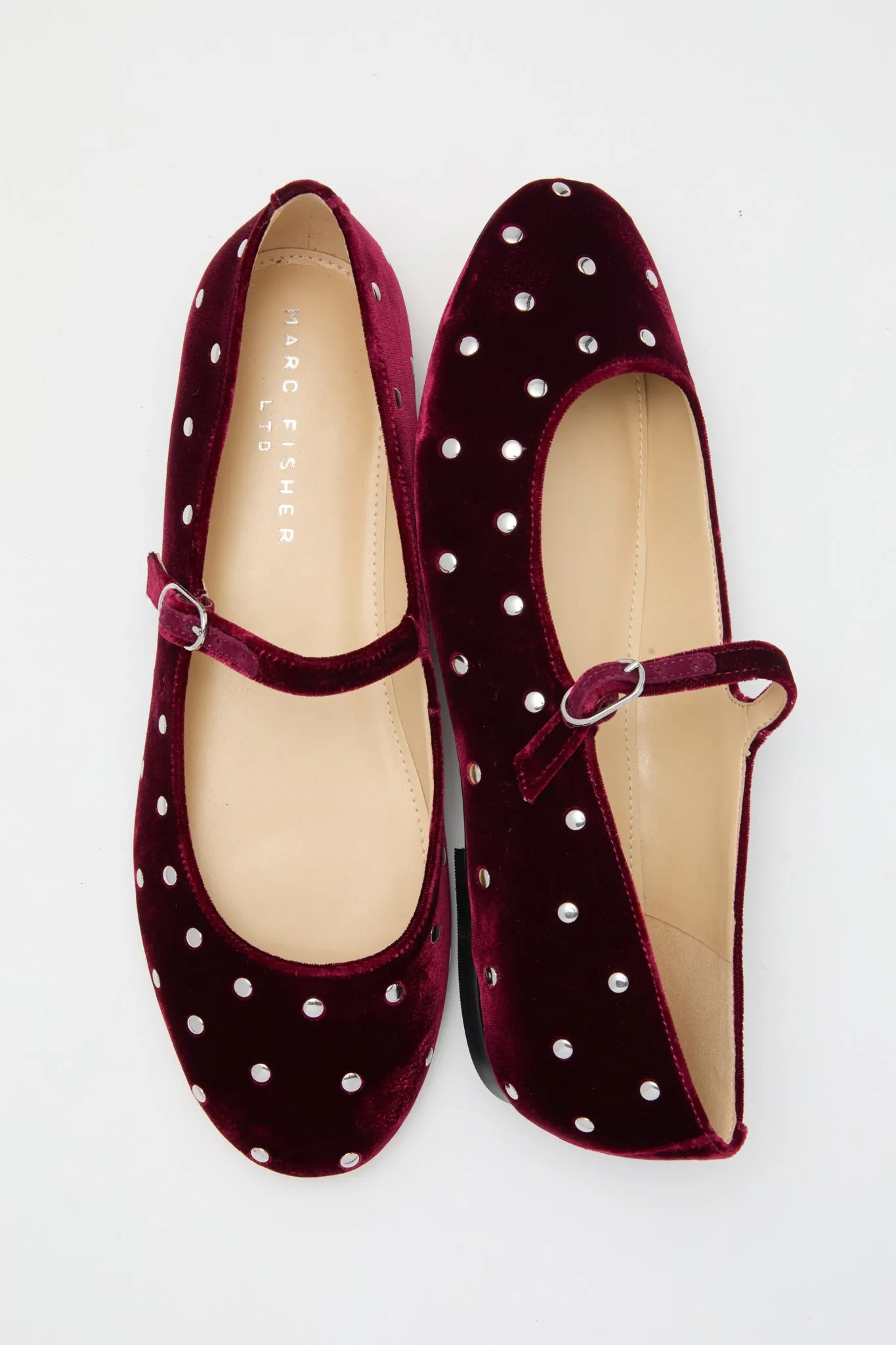 Dark Red Elizza Flats