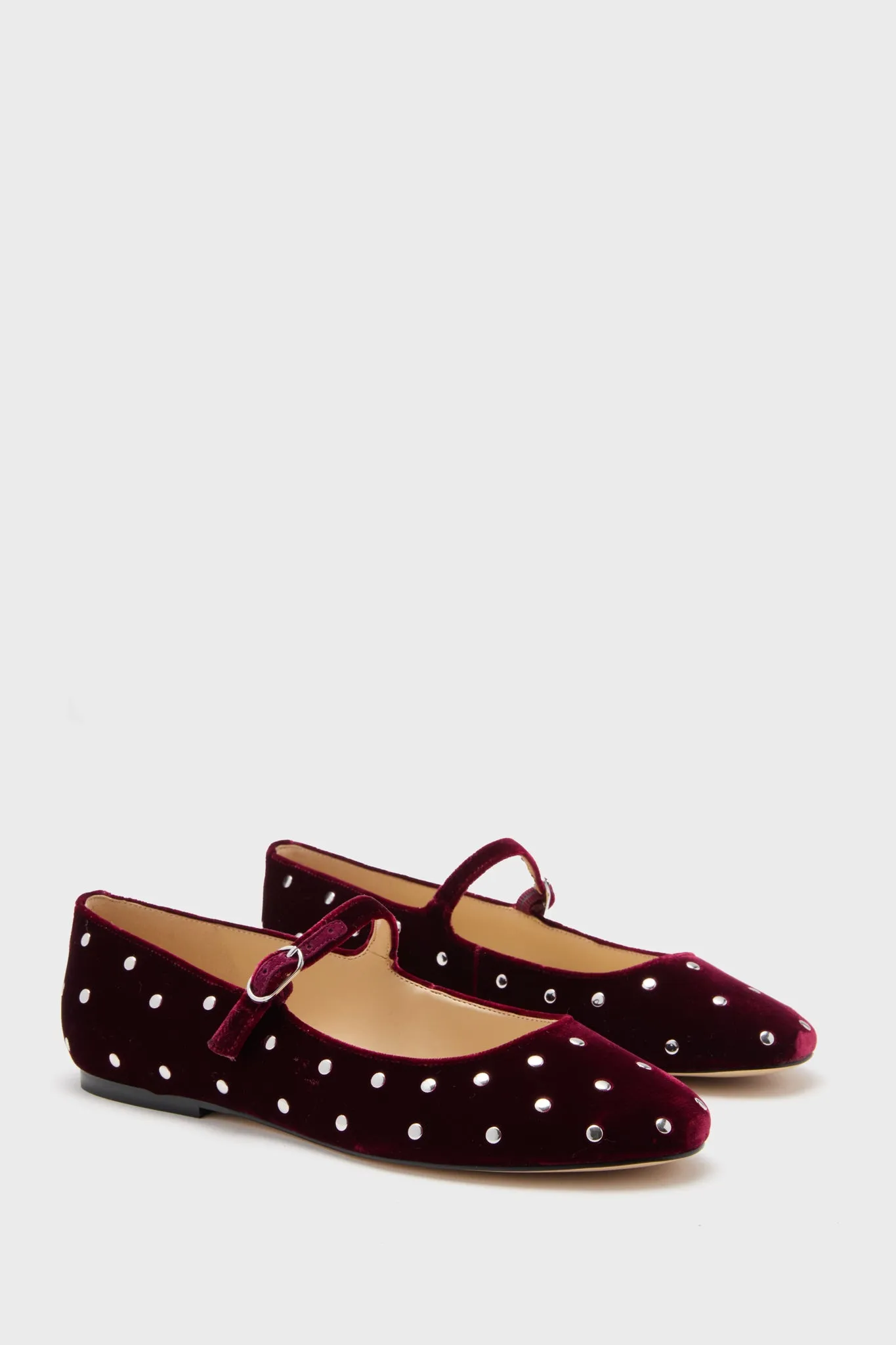 Dark Red Elizza Flats