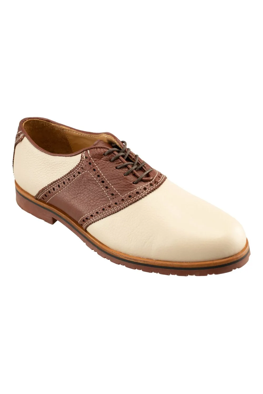 David Oxford Saddle Shoe in Ivory/Walnut by T.B. Phelps