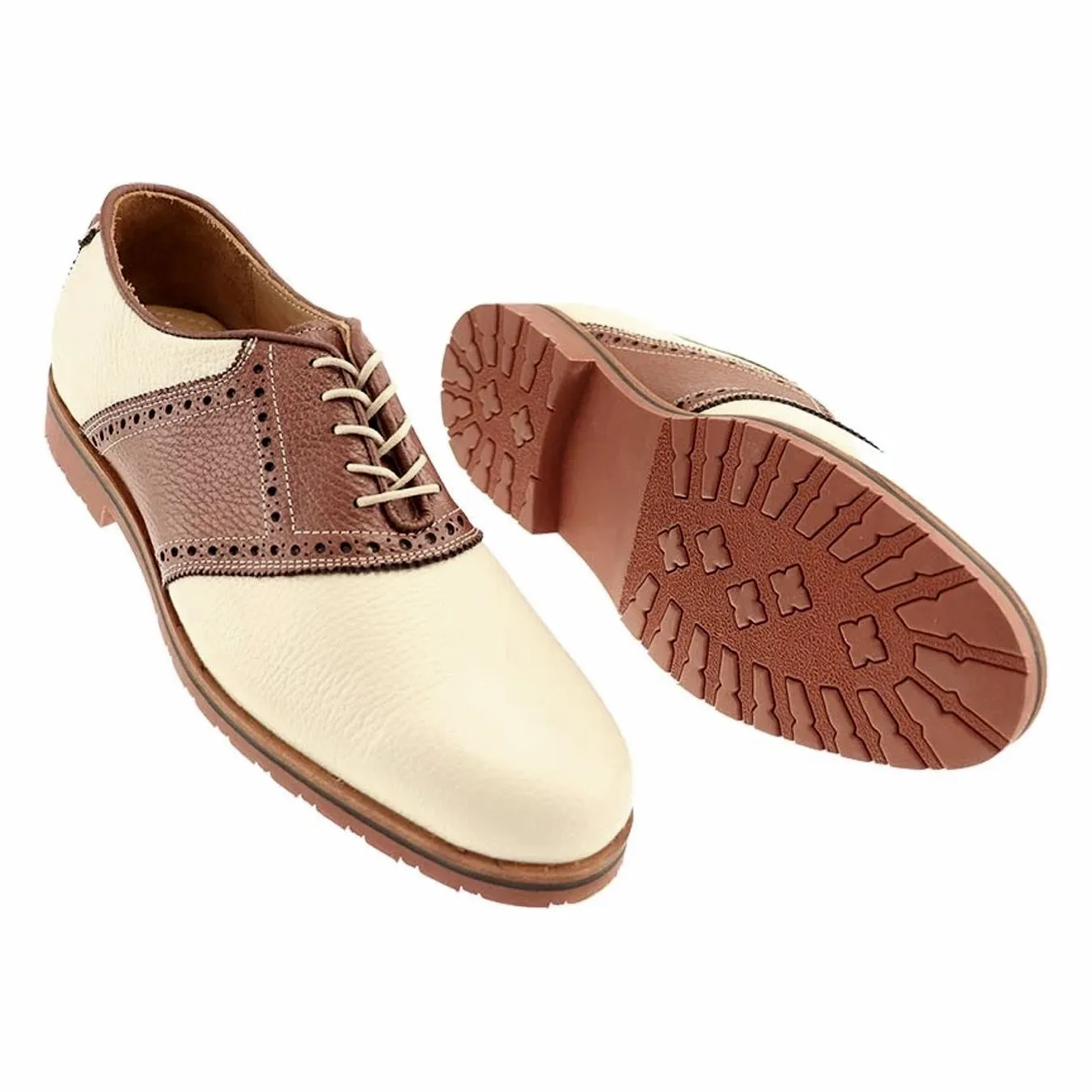 David Oxford Saddle Shoe in Ivory/Walnut by T.B. Phelps