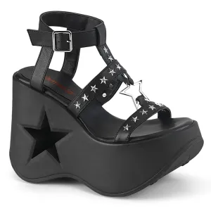 Demonia Dynamite-12 Star Cutout Platform Wedge