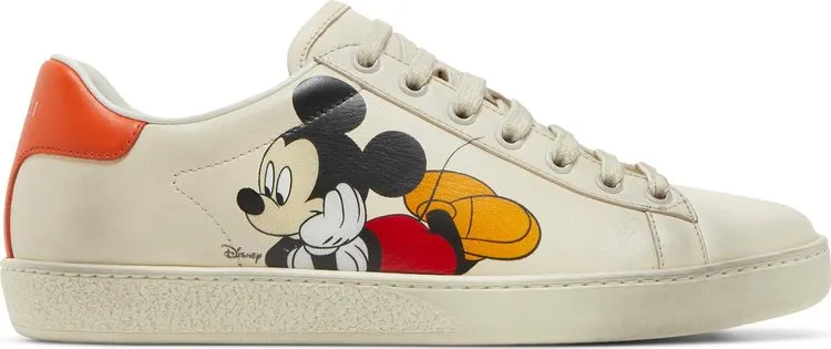 Disney x Gucci Wmns Ace Low Mickey Mouse Sneakers - Ivory, cream