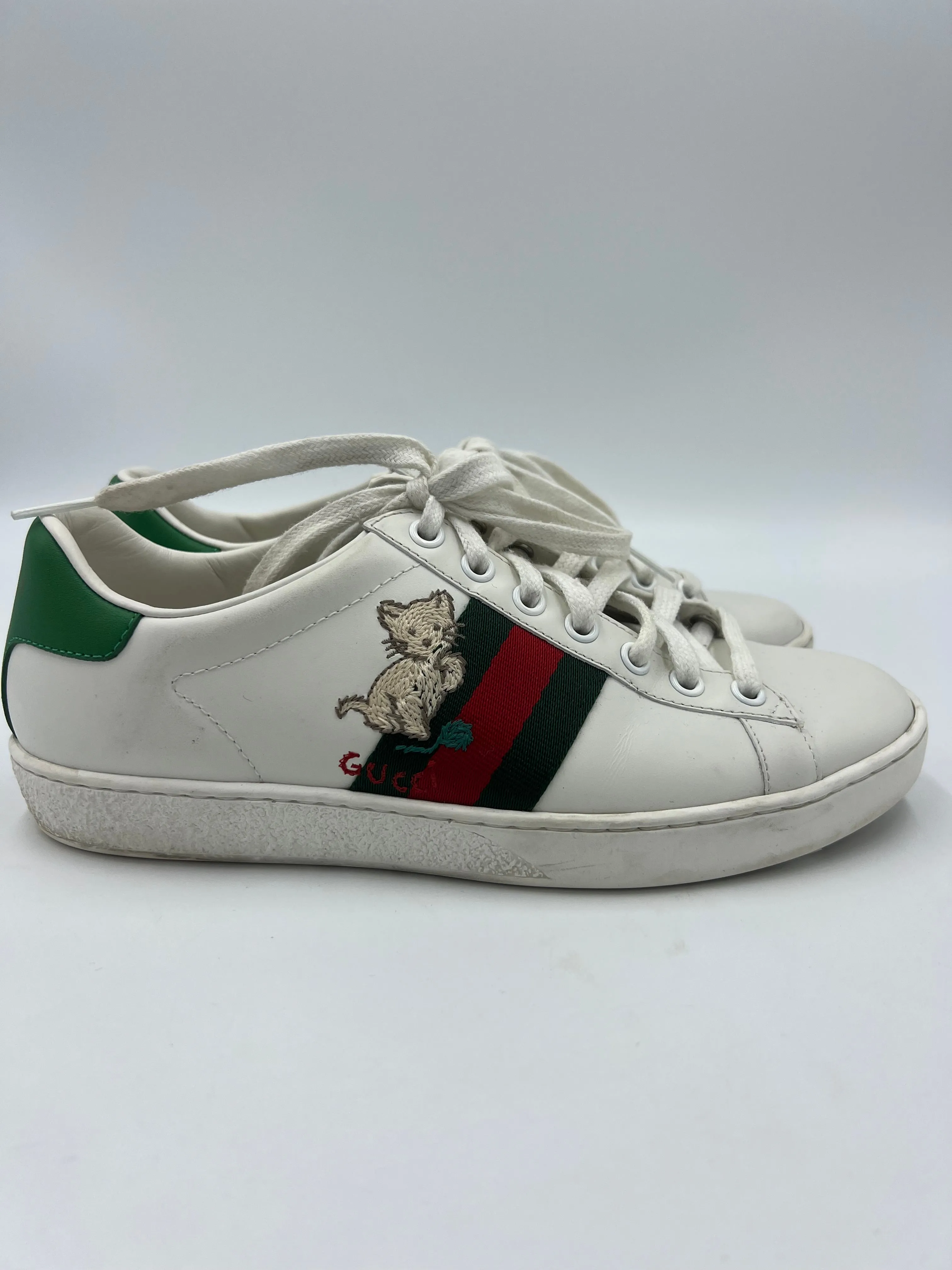 Gucci Ace Kitten Designer Sneakers Size: 6