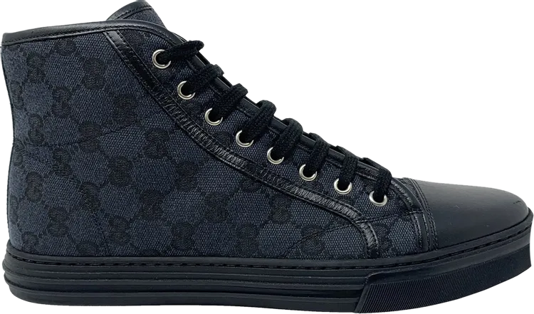 Gucci GG High Logo Print Sneakers, black