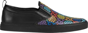 Gucci GG Supreme Slip-On Psychedelic Sneakers - Black