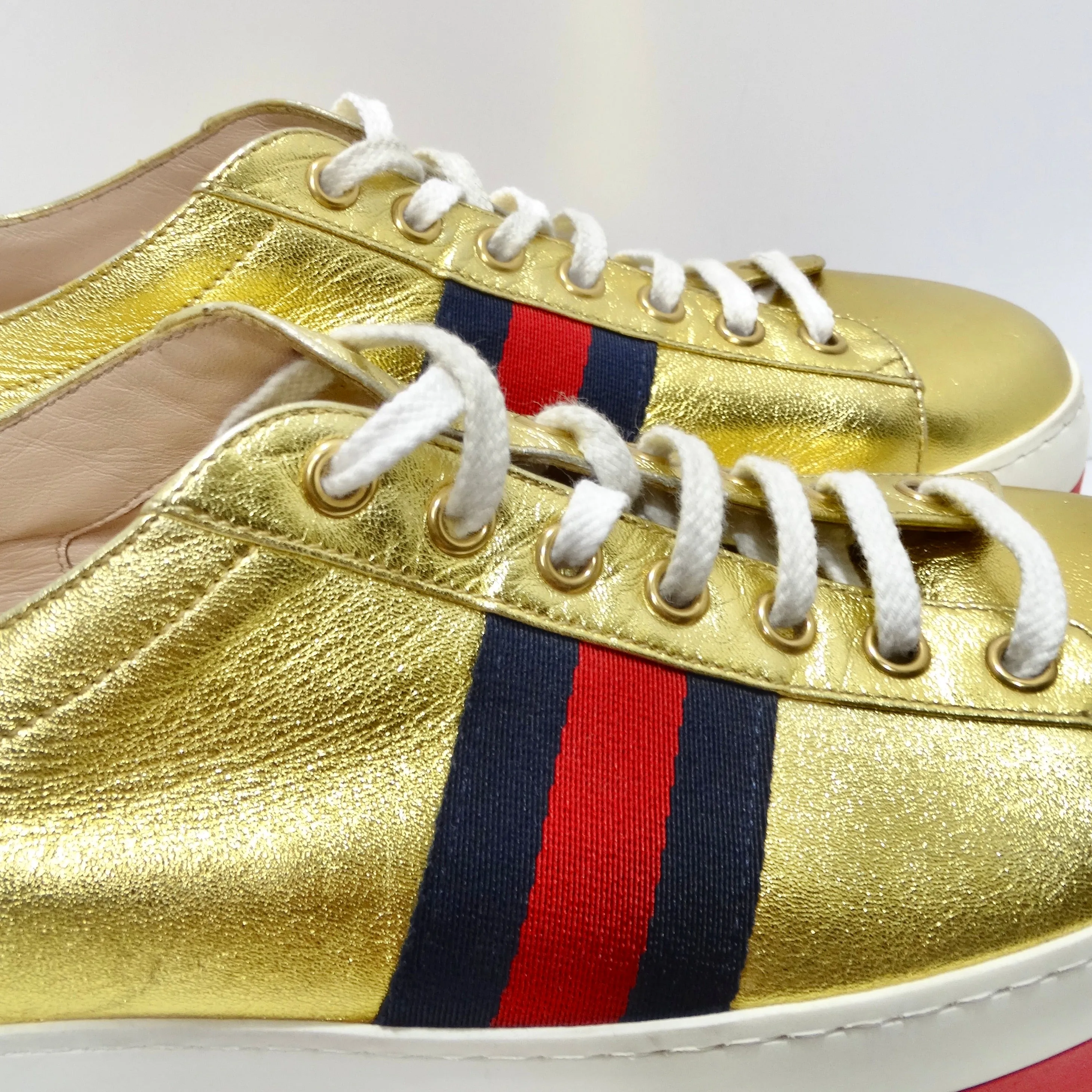 Gucci Peggy Rainbow Platform Sneakers