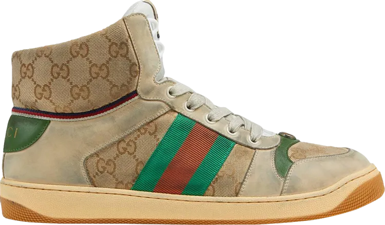 Gucci Screener GG High Off-White sneakers, tan