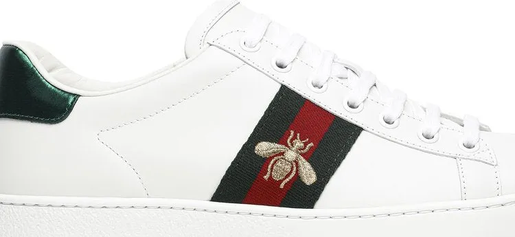 Gucci Wmns Ace Low Bee Embroidered sneakers, white