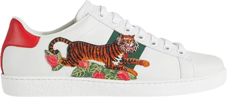 Gucci Wmns Ace Tiger Patch sneakers, white