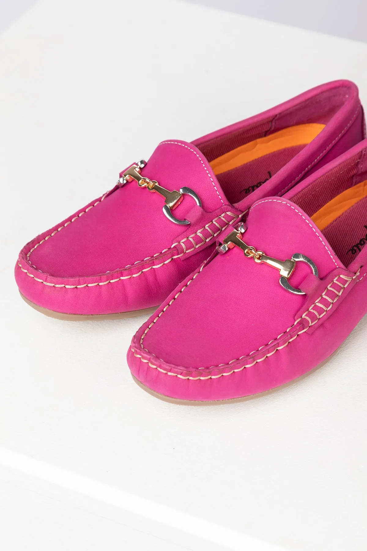 Ladies Nubuck Snaffle Driving Loafers - Wrelton