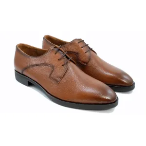 Louie Plain Toe Lace-Up Oxford in Whiskey Deerskin by Alan Payne Footwear