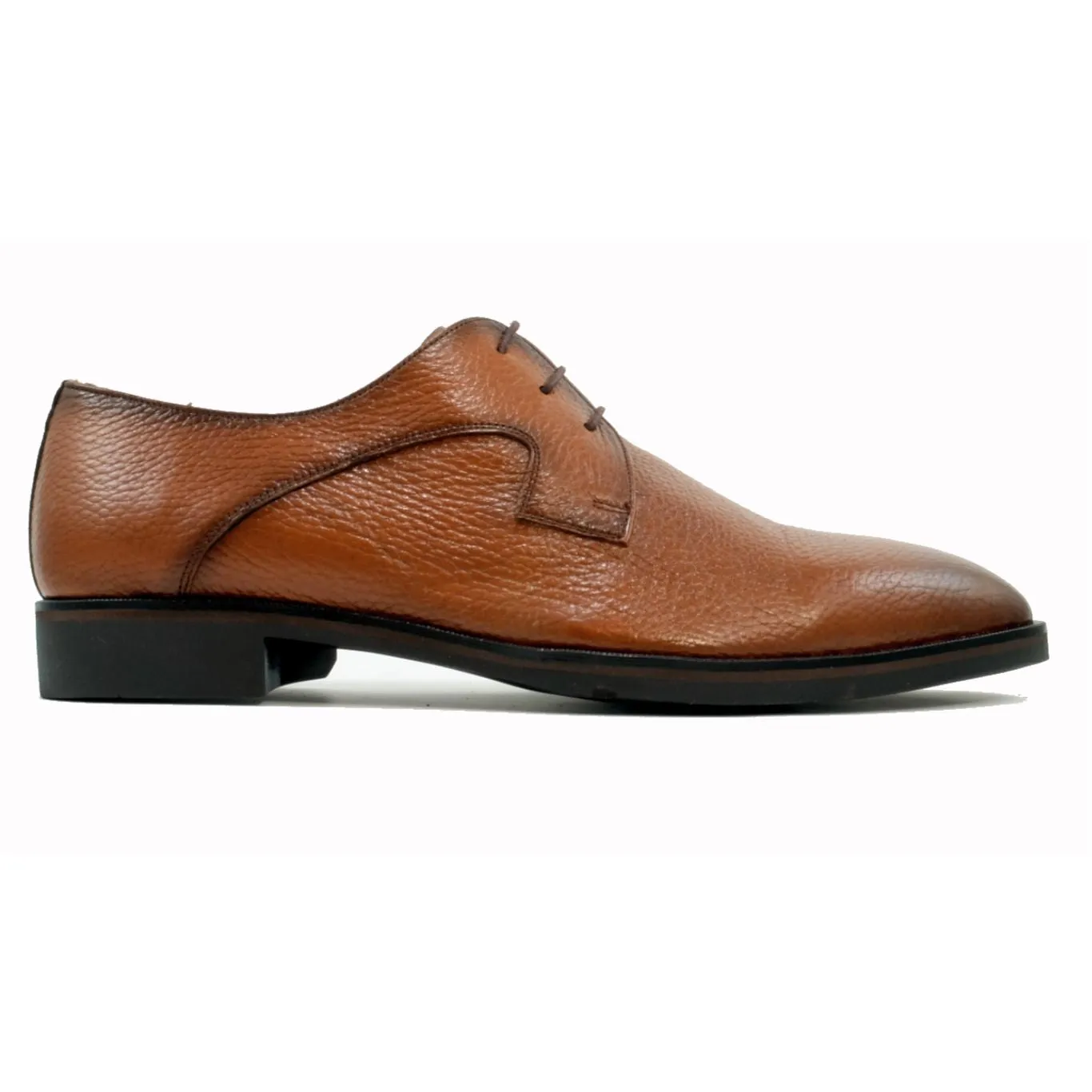 Louie Plain Toe Lace-Up Oxford in Whiskey Deerskin by Alan Payne Footwear