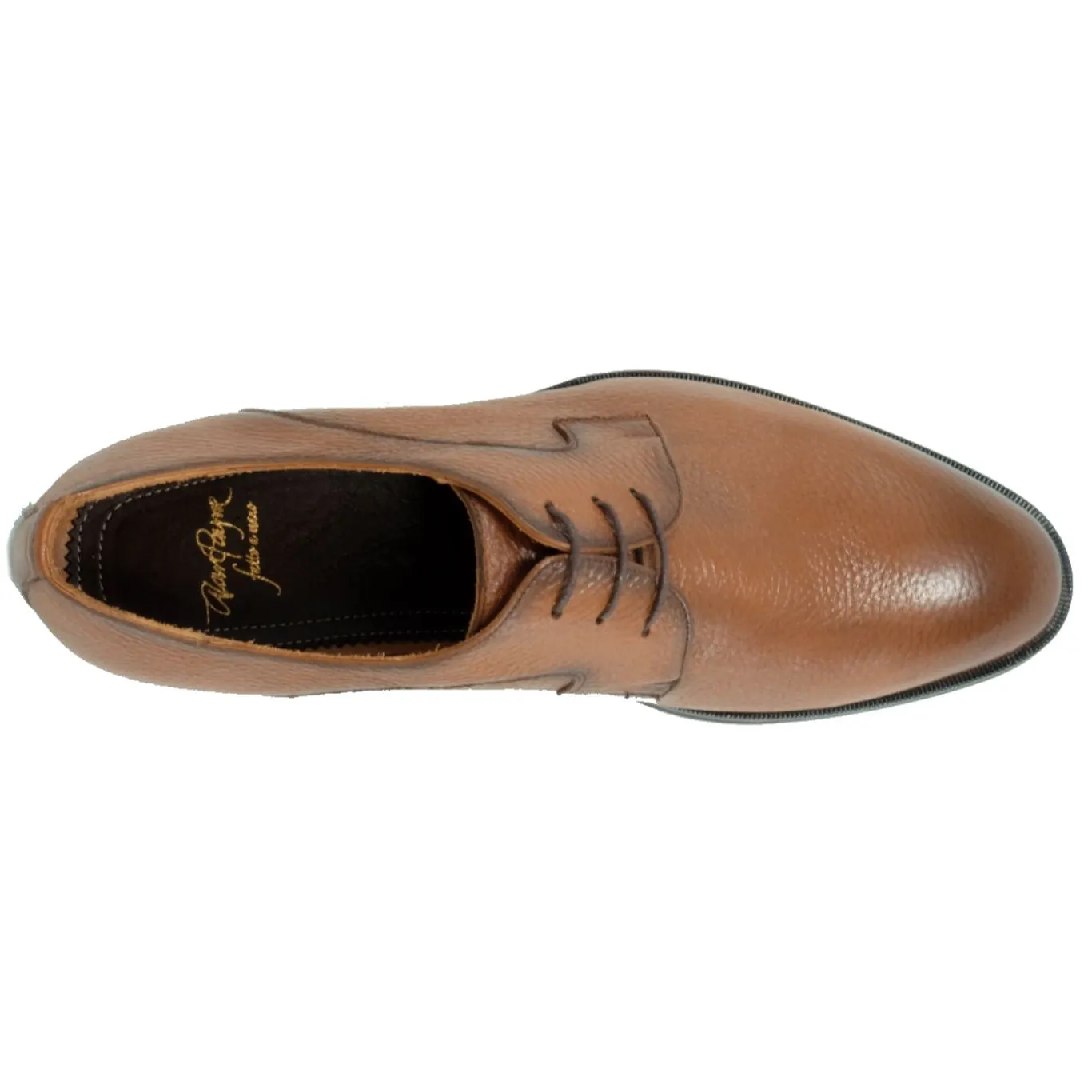 Louie Plain Toe Lace-Up Oxford in Whiskey Deerskin by Alan Payne Footwear