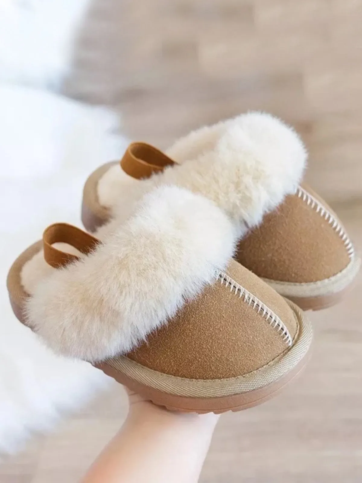 Lounge In Luxury Fur-Lined Slippers By Liv and Mia