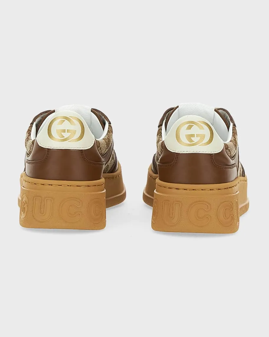 Low-top sneakers in canvas with GG Gucci pattern