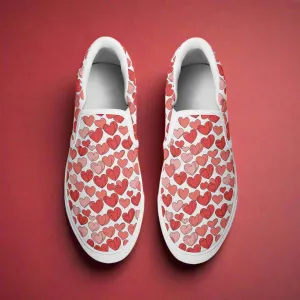 Mens Little Hearts Rubber Slip On Shoes