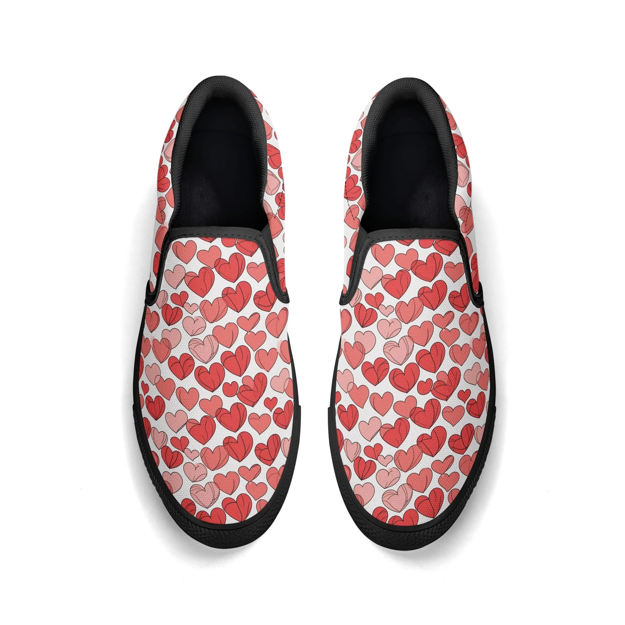 Mens Little Hearts Rubber Slip On Shoes