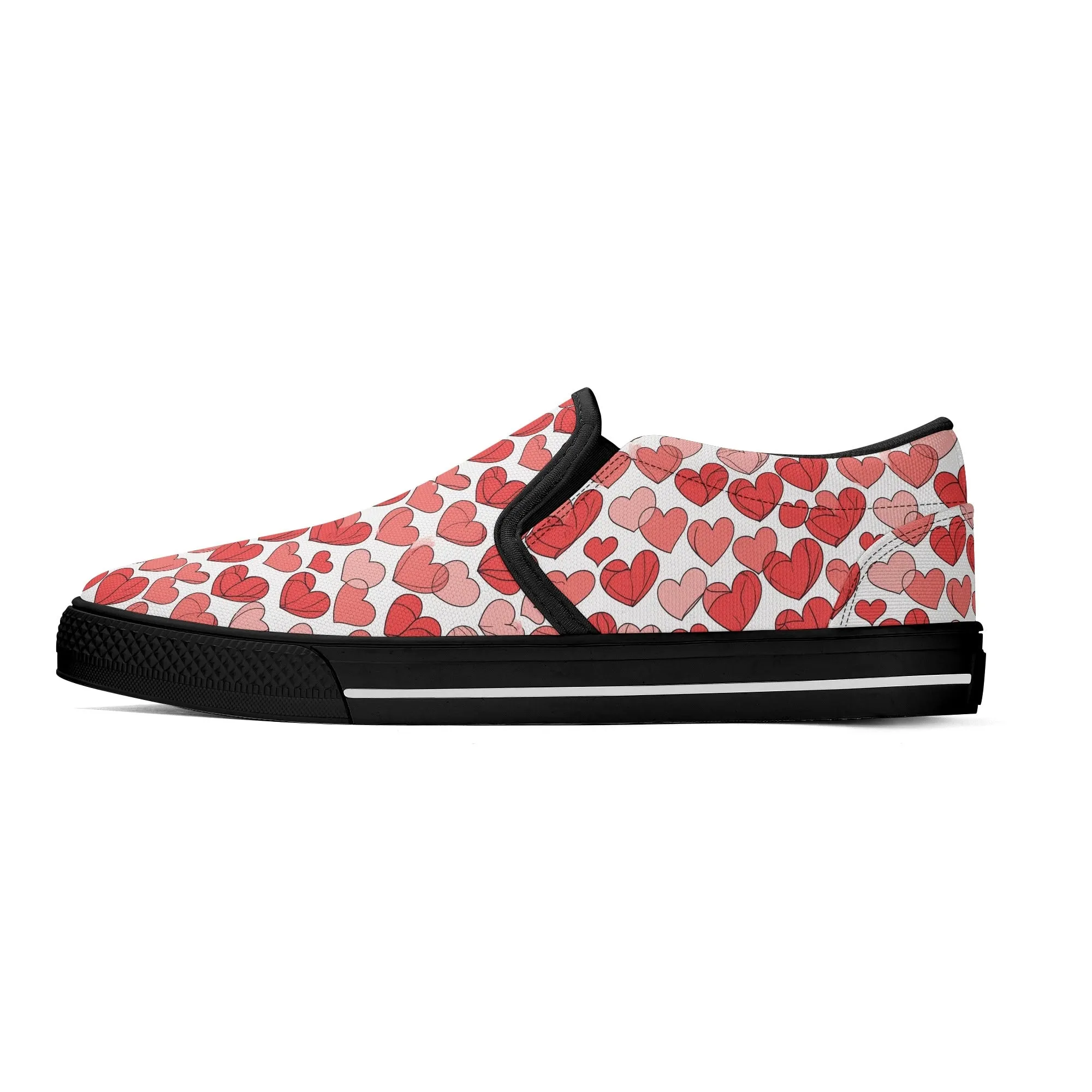 Mens Little Hearts Rubber Slip On Shoes