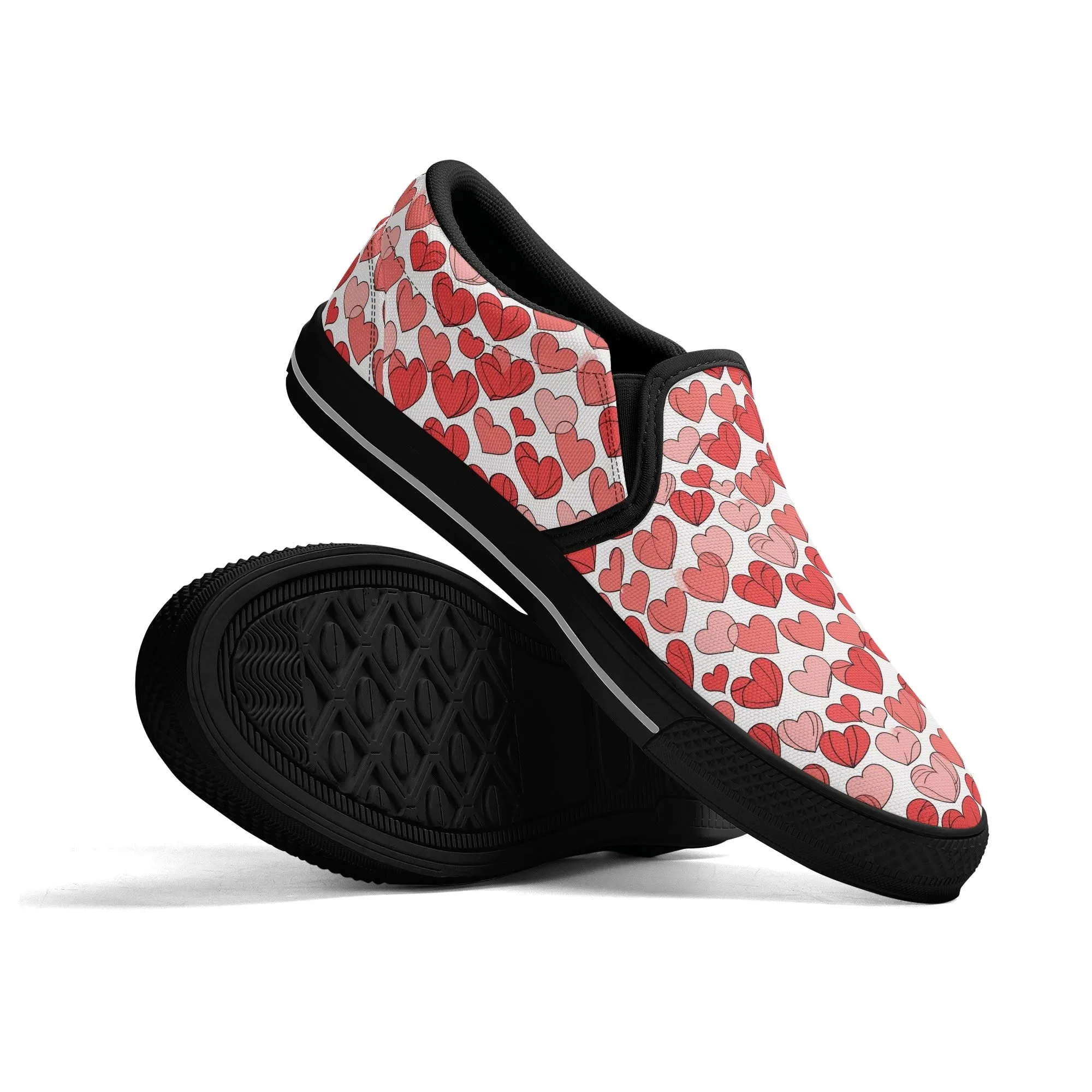 Mens Little Hearts Rubber Slip On Shoes