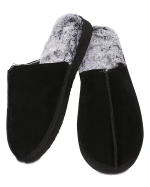 Men's Memory Foam True Suede Plush Slippers