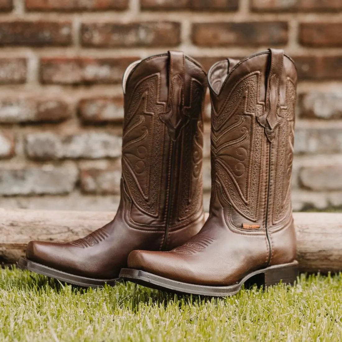 Men's Square Toe Boot Brown (H50029)